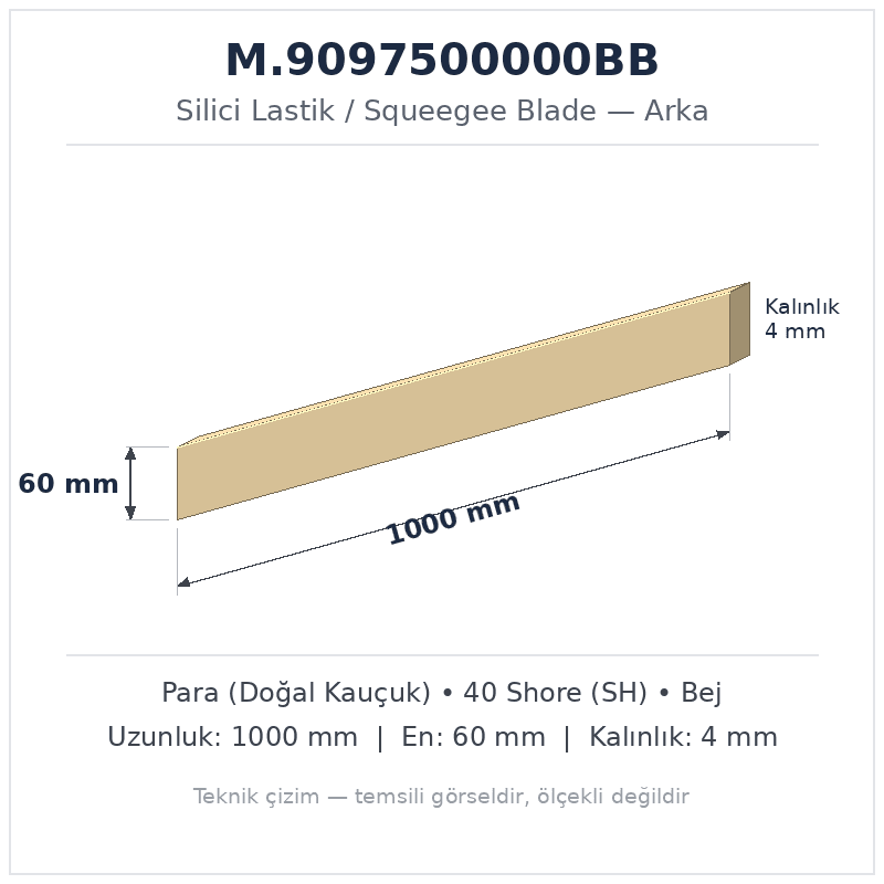 Silici Lastik M.9097500000BB